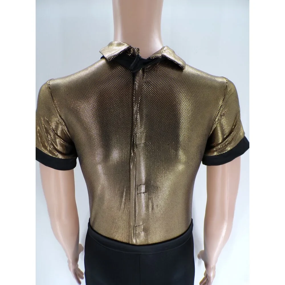 Pre-Owned Dance Costume Revolution 684 Large Child Gold Jazz